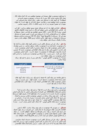 ، ‫كاال‬ ‫های‬ ‫المان‬ ‫كه‬ ‫شد‬ ‫خواهيم‬ ‫موضوع‬ ‫اين‬ ‫متوجه‬ ‫فوق‬ ‫موجوديت‬ ‫مشاهده‬ ‫با‬
‫و‬ ‫داشته‬ ‫وجود‬ ‫موجوديت‬ ‫در‬ ‫مرتبه‬ ‫يك‬ ‫از‬ ‫بيش‬ ‫كاال‬ ‫واحد‬ ‫قيمت‬ ‫و‬ ‫كاال‬ ‫تعداد‬
‫اين‬ ‫فيزيكی‬ ‫مدل‬ ‫اجرای‬ ‫برای‬ . ‫دهند‬ ‫می‬ ‫تشكيل‬ ‫را‬ ‫تكرار‬ ‫گروه‬ ‫يك‬ "‫اصطالحا‬
‫ط‬ ‫به‬ ‫ای‬ ‫آرايه‬ ‫جدول‬ ‫طراحی‬ ‫در‬ ‫بود‬ ‫خواهيم‬ ‫ناچار‬ ‫موجوديت‬‫عنوان‬ ‫به‬ ( ‫ثابت‬ ‫ول‬
‫كاالی‬ ‫ترتيب‬ ‫به‬ ‫آن‬ ‫در‬ ‫و‬ ‫تعريف‬ ) ‫عضو‬ ‫ده‬ ‫با‬ ‫نمونه‬1‫تا‬11. ‫نمائيم‬ ‫تعريف‬ ‫را‬
‫مشکل‬‫اين‬ ‫اول‬ : ‫ساخت‬ ‫خواهد‬ ‫روبرو‬ ‫عمده‬ ‫مشکل‬ ‫دو‬ ‫با‬ ‫را‬ ‫ما‬ ‫فوق‬ ‫طراحی‬ :
‫كه‬‫فاکتور‬ ‫کاالهای‬ ‫تعداد‬ ‫آينده‬ ‫در‬ ‫(اگر‬ ‫آمد‬ ‫خواهد‬ ‫پائين‬ ‫اطالعاتی‬ ‫بانک‬ ‫کارائی‬
‫از‬ ‫بيش‬ ‫فروش‬11‫کاال‬‫و‬ ‫مربوطه‬ ‫جدول‬ ‫طراحی‬ ‫بود‬ ‫خواهيم‬ ‫مجبور‬ ‫آنگاه‬ ، ‫باشد‬
‫مشکل‬ ‫و‬ ) ‫دهيم‬ ‫تغيير‬ ‫را‬ ‫كنند‬ ‫می‬ ‫استفاده‬ ‫آن‬ ‫از‬ ‫که‬ ‫افزارهائی‬ ‫نرم‬ ‫آن‬ ‫متعاقب‬
‫كه‬ ‫اين‬ ‫دوم‬‫دارای‬ "‫لزوما‬ ‫فاکتورها‬ ‫از‬ ‫بسياري‬11‫محتوی‬ ‫بنابراين‬ ‫و‬ ‫نيستند‬ ‫کاال‬
‫ارزش‬ ‫(داراي‬ ‫خالی‬ ‫فوق‬ ‫جدول‬ ‫در‬ ‫فيلدها‬ ‫از‬ ‫بسياری‬Null‫خواهد‬ )‫حجم‬ ‫و‬ ‫ماند‬
. ‫رفت‬ ‫خواهد‬ ‫هدر‬ ‫ديسک‬ ‫فضای‬ ‫از‬ ‫زيادی‬
‫حل‬ ‫راه‬‫ها‬ ‫آرايه‬ ‫يا‬ ‫و‬ ‫تکرار‬ ‫های‬ ‫گروه‬ ‫تمامی‬ ‫است‬ ‫کافی‬ ‫مشکل‬ ‫اين‬ ‫حل‬ ‫برای‬ :
‫مواردی‬ ‫چنين‬ ‫در‬ . ‫نمائيم‬ ‫منتقل‬ ‫ديگری‬ ‫موجوديت‬ ‫به‬ ‫و‬ ‫کرده‬ ‫خارج‬ ‫موجوديت‬ ‫از‬ ‫را‬
‫جدي‬ ‫موجوديت‬ ‫اصلی‬ ‫كليد‬ ‫از‬ ‫بخشی‬ ‫عنوان‬ ‫به‬ ‫را‬ ‫اول‬ ‫موجوديت‬ ‫اصلی‬ ‫كليد‬ ،‫د‬
‫تضمين‬ ‫كه‬ ‫جديد‬ ‫موجوديت‬ ‫اطالعاتی‬ ‫های‬ ‫آيتم‬ ‫از‬ ‫ديگر‬ ‫يكی‬ ‫تلفيق‬ ‫با‬ ‫و‬ ‫داده‬ ‫قرار‬
‫موجوديت‬ ‫اصلی‬ ‫كليد‬ ، ‫است‬ ) ‫جدول‬ ( ‫موجوديت‬ ‫آن‬ ‫ركوردهای‬ ‫بودن‬ ‫يكتا‬ ‫كننده‬
‫كليد‬ ‫اساس‬ ‫بر‬ ‫فرزند‬ ‫و‬ ‫پدر‬ ‫موجوديت‬ ‫بين‬ ‫ارتباط‬ ‫يك‬ ، ‫ترتيب‬ ‫بدين‬ . ‫گردد‬ ‫می‬ ‫ايجاد‬
. ‫شد‬ ‫خواهد‬ ‫برقرار‬ ‫پدر‬ ‫موجوديت‬ ‫اصلی‬
‫نرمال‬ ‫اول‬ ‫فرم‬ ‫به‬ ‫تبديل‬ ‫از‬ ‫پس‬ ‫قبل‬ ‫مثال‬ " ‫فروش‬ ‫"فاكتور‬ ‫موجوديت‬ ‫به‬ "‫مجددا‬
: ‫نمائيد‬ ‫توجه‬
‫فروش‬ ‫فاكتور‬ ‫های‬ ‫رديف‬
‫و‬ ‫پدر‬ ‫موجوديت‬ ‫بين‬ ‫ارتباط‬
‫كليد‬ ‫اساس‬ ‫بر‬ ‫فرزند‬
‫پدر‬ ‫موجوديت‬ ‫صلی‬‫ا‬
)‫فروش‬ ‫(فاكتور‬
‫فروش‬ ‫فاكتور‬
)‫صلی‬‫ا‬ ‫کليد‬ ‫اول‬ ‫فاکتور(قسمت‬ ‫شماره‬
‫ص‬‫ا‬ ‫کليد‬ ‫دوم‬ ‫(قسمت‬ ‫کاال‬)‫لی‬
‫تعداد‬
‫واحد‬ ‫قيمت‬
)‫صلی‬‫ا‬ ‫فاکتور(کليد‬ ‫شماره‬
‫فاکتور‬ ‫تاريخ‬
‫مشتری‬ ‫کد‬
‫مشتری‬ ‫نام‬
‫های‬ ‫گروه‬ ‫حذف‬ ‫سازی‬ ‫نرم‬ ‫اول‬ ‫فرم‬ ‫از‬ ‫هدف‬ ‫كه‬ ‫گفت‬ ‫توان‬ ‫می‬ ‫خالصه‬ ‫طور‬ ‫به‬
‫روی‬ ‫بر‬ ‫بايست‬ ‫می‬ ، ‫فوق‬ ‫فرآيند‬ . ‫است‬ ‫جدول‬ ‫يا‬ ‫موجوديت‬ ‫از‬ ‫ها‬ ‫آرايه‬ ‫و‬ ‫تكرار‬
‫اطالعاتی‬ ‫بانك‬ ‫گفت‬ ‫بتوان‬ ‫تا‬ ‫گردد‬ ‫اعمال‬ ‫اطالعاتی‬ ‫بانك‬ ‫های‬ ‫موجوديت‬ ‫تمامی‬
. ‫است‬ ‫اول‬ ‫فرم‬ ‫در‬ ‫شده‬ ‫نرمال‬
‫نرمال‬ ‫دوم‬ ‫فرم‬2NF
‫موج‬"‫ثانيا‬ ‫و‬ ‫باشد‬ ‫نرمال‬ ‫اول‬ ‫فرم‬ ‫در‬ "‫اوال‬ ‫که‬ ‫است‬ ‫نرمال‬ ‫دوم‬ ‫فرم‬ ‫در‬ ‫وديتی‬
( ‫های‬ ‫آيتم‬ ‫تمامی‬Attribute‫اصلی‬ ‫کليد‬ ‫تمام‬ ‫به‬ ‫تابعی‬ ‫وابستگی‬ ‫آن‬ ‫کليدی‬ ‫غير‬ )
‫استنباط‬ ‫فوق‬ ‫تعريف‬ ‫از‬ ‫كه‬ ‫.همانگونه‬ ‫آن‬ ‫از‬ ‫بخشی‬ ‫به‬ ‫نه‬ ‫باشند‬ ‫داشته‬ ‫موجوديت‬
‫موجوديت‬ ‫خصوص‬ ‫در‬ ‫سازی‬ ‫نرمال‬ ‫دوم‬ ‫فرم‬ ، ‫گردد‬ ‫می‬‫اعمال‬ ‫و‬ ‫بررسی‬ ‫هائی‬
‫در‬ ‫بنابراين‬ . ) ‫جزء‬ ‫يك‬ ‫از‬ ‫بيش‬ ( ‫هستند‬ ‫مركب‬ ‫اصلی‬ ‫كليد‬ ‫دارای‬ ‫كه‬ ‫شود‬ ‫می‬
‫ولی‬ ‫است‬ ‫نرمال‬ ‫دوم‬ ‫فرم‬ ‫در‬ ‫خود‬ ‫خودی‬ ‫به‬ " ‫فروش‬ ‫"فاكتور‬ ‫موجوديت‬ ‫فوق‬ ‫مثال‬
‫به‬ ‫نياز‬ ، ‫است‬ ‫مركب‬ ‫اصلی‬ ‫كليد‬ ‫دارای‬ ‫كه‬ " ‫فروش‬ ‫فاكتور‬ ‫های‬ ‫"رديف‬ ‫موجوديت‬
. ‫دارد‬ ‫بررسی‬
‫مشکل‬‫صورت‬ ‫در‬ :‫تغيير‬ ‫با‬ ‫آنگاه‬ ، ‫نباشد‬ ‫نرمال‬ ‫دوم‬ ‫فرم‬ ‫در‬ ‫موجوديت‬ ‫كه‬ ‫ی‬
‫اعمال‬ ‫ركورد‬ ‫يك‬ ‫در‬ ‫تغييرات‬ ‫اين‬ ، ‫كليد‬ ‫تمام‬ ‫به‬ ‫غيروابسته‬ ‫های‬ ‫قسمت‬ ‫اطالعات‬
‫مثال‬ ‫در‬ . ‫داشت‬ ‫نخواهد‬ ‫جداول‬ ‫يا‬ ‫و‬ ‫ركوردها‬ ‫ساير‬ ‫روی‬ ‫بر‬ ‫تاثيری‬ ‫ولی‬ ‫شود‬ ‫می‬
‫قيم‬ ، " ‫فروش‬ ‫"فاكتور‬ ‫موجوديت‬ ‫در‬ ‫واحد‬ ‫قيمت‬ ‫محتوی‬ ‫تغيير‬ ‫با‬ ‫فوق‬‫كاال‬ ‫واحد‬ ‫ت‬
. ‫شد‬ ‫نخواهد‬ ‫اعمال‬ ‫فاكتورها‬ ‫ساير‬ ‫در‬ ‫اما‬ ‫گردد‬ ‫می‬ ‫اصالح‬ ‫فروش‬ ‫فاكتور‬ ‫يك‬ ‫در‬
‫حل‬ ‫راه‬‫و‬ ‫نمائيم‬ ‫ايجاد‬ ‫جديدی‬ ‫موجوديت‬ ‫است‬ ‫کافی‬ ‫مشکل‬ ‫اين‬ ‫حل‬ ‫برای‬ :
‫دارای‬ ‫که‬ ‫بررسی‬ ‫مورد‬ ‫موجوديت‬ ‫اصلی‬ ‫کليد‬ ‫از‬ ‫بخش‬ ‫آن‬ ‫با‬ ‫برابر‬ ‫را‬ ‫آن‬ ‫اصلی‬ ‫کليد‬
‫ده‬ ‫قرار‬ ‫است‬ ‫آن‬ ‫به‬ ‫وابسته‬ ‫های‬ ‫المان‬‫اطالعاتی‬ ‫های‬ ‫المان‬ ‫تمام‬ ‫سپس‬ ، ‫يم‬
 