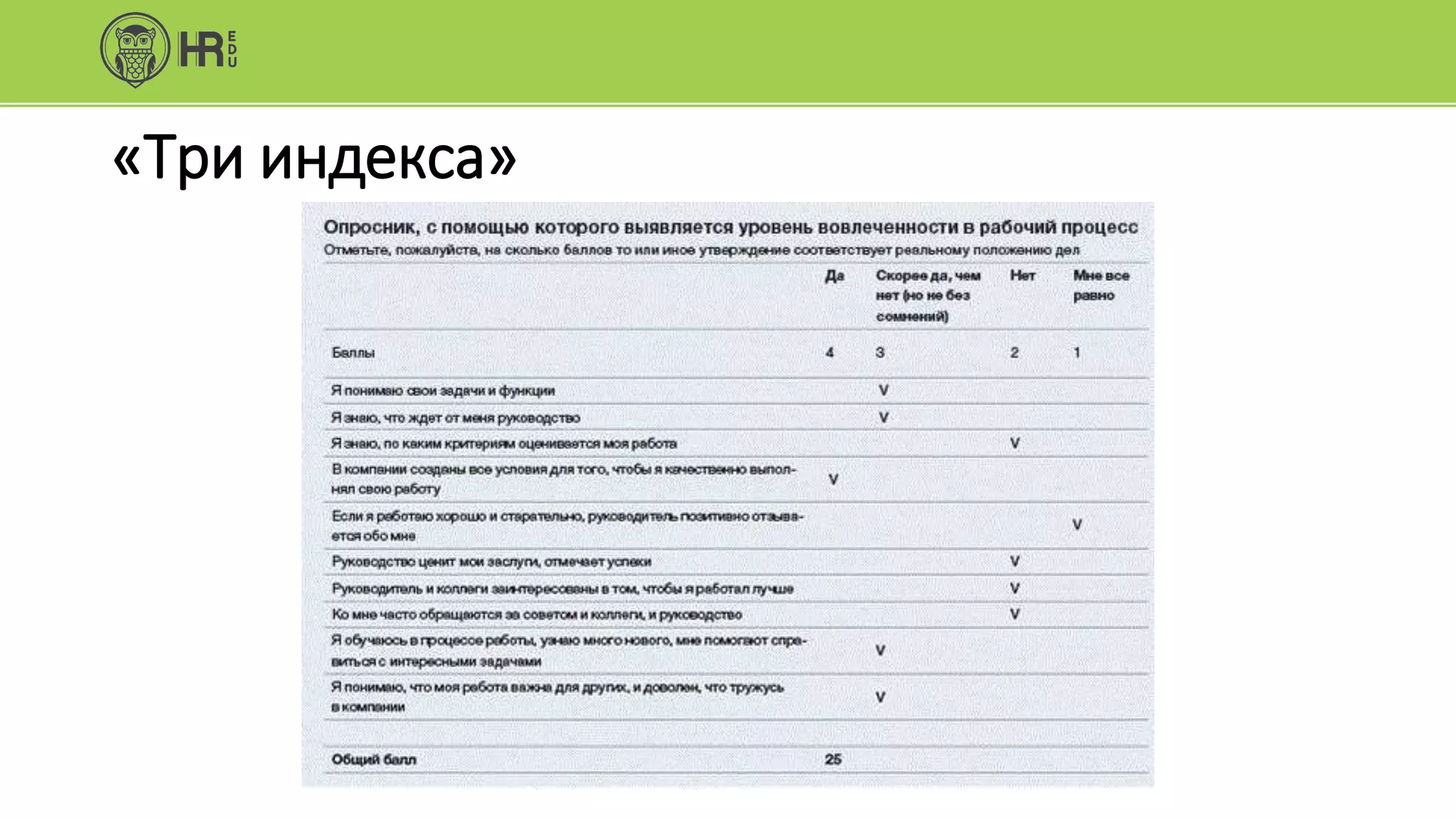 «Три индекса»
 