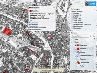 GIS Цюрихской обл., более 100
тематических карт
 