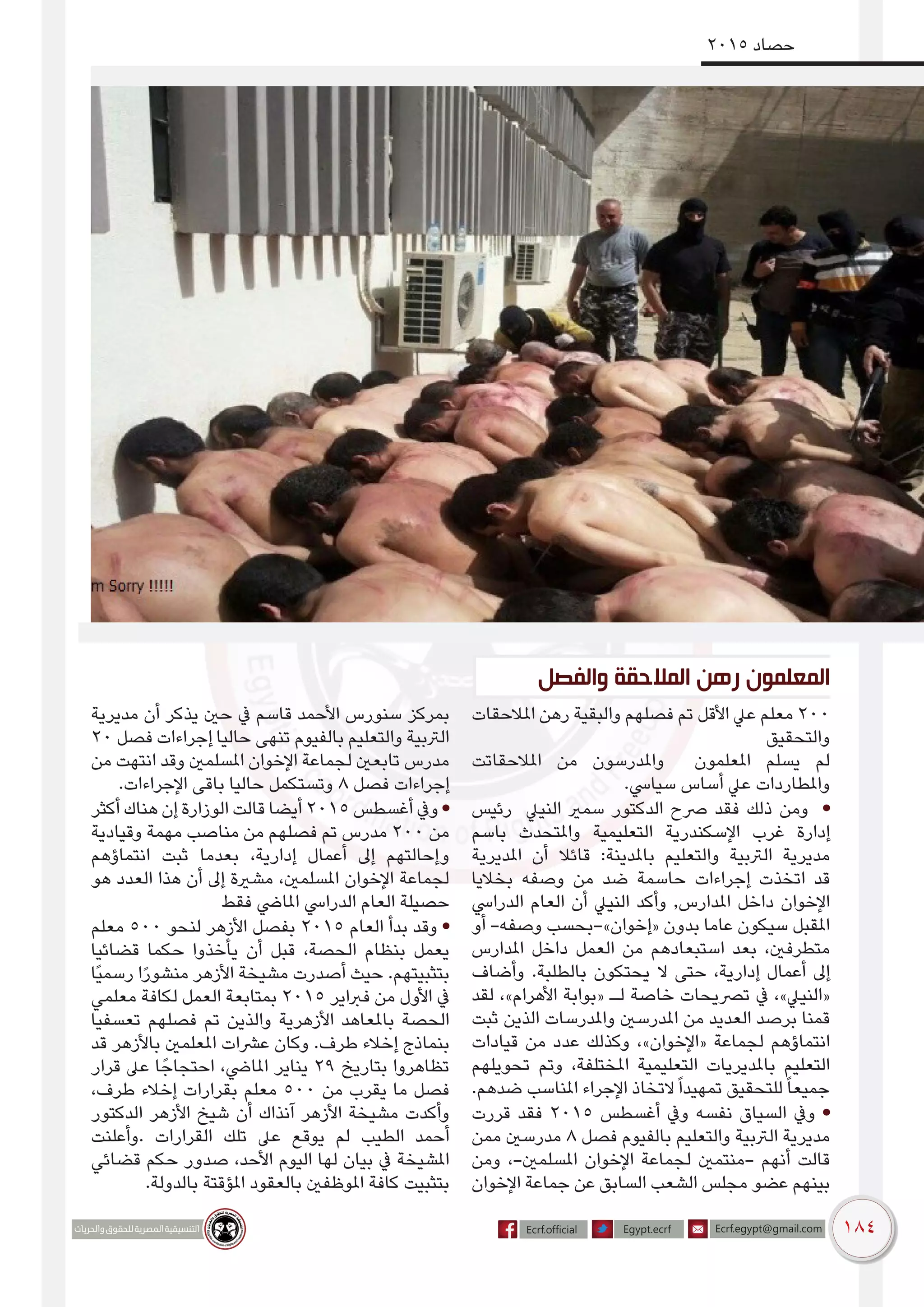  ?حقوق الانسان في مصر الي أين