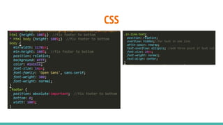 CSS
 