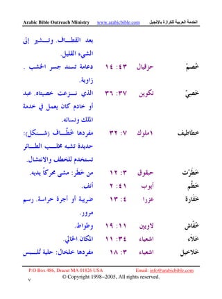 Arabic Bible Outreach Ministry www.arabicbible.com ‫ازة‬ ‫ا‬ ‫ا‬
P.O Box 486, Dracut MA 01826 USA Email: info@arabicbible.com
© Copyright 1998−2005, All rights reserved.
٧
١
.
.
:.
.
:.
.
:):(
.
::.
:.
:.
.
:.
:.
::
 