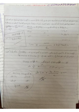 ملف شامل كيمياء - الصف الثالث الثانوي