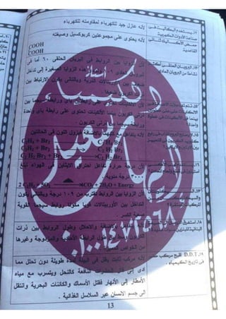 ملف شامل كيمياء - الصف الثالث الثانوي