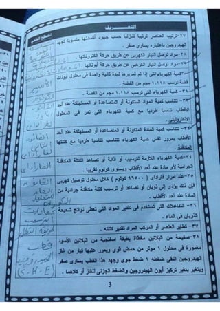 ملف شامل كيمياء - الصف الثالث الثانوي