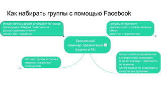 Как набирать группы с помощью Facebook
 