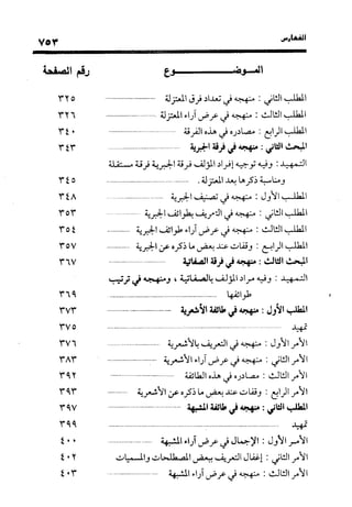 منهج الشهرستاني في كتابه الملل والنحل عرض وتقويم