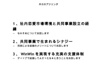 結婚式の新郎挨拶 事業提携風ver