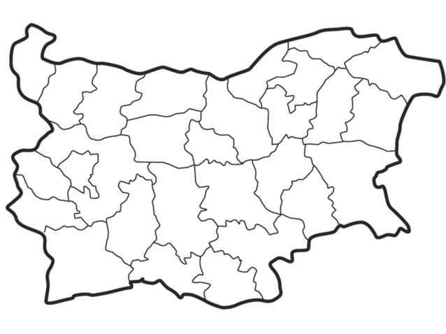 Карта на България с редове за писане