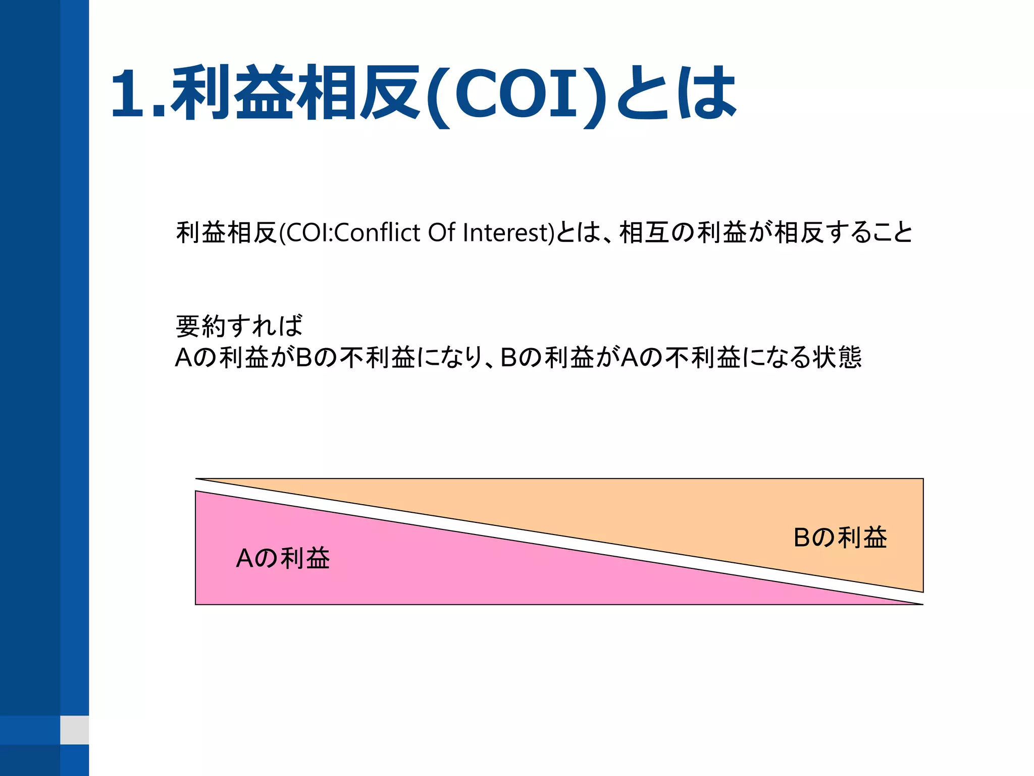 わかりやすい利益相反：臨床研究を成功させるために | PPTX
