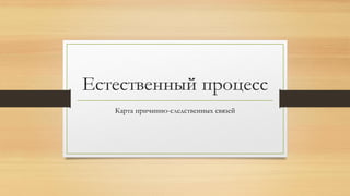 Естественный процесс
Карта причинно-следственных связей
 