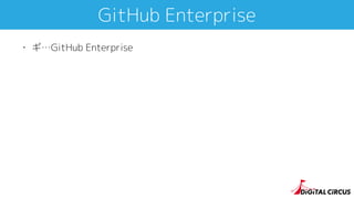 GitHub Enterprise
• ギ…GitHub Enterprise
 