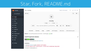 Star, Fork, README.md
 