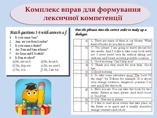 Комплекс вправ для формування
лексичної компетенції
 