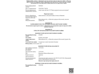 выписки из Госгеокадастра и Госреестра имущественных прав на недвижимое имущество