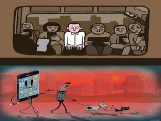 Η εξάρτηση του σύγχρονου ανθρώπου από την τεχνολογία μέσα από γελοιογραφίες