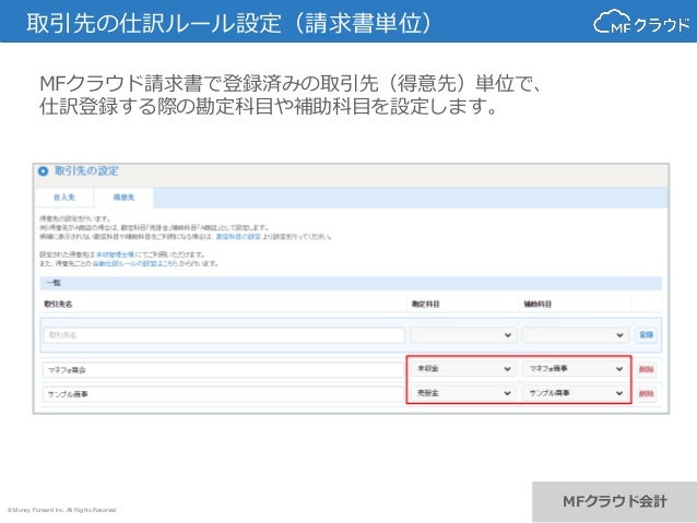 Mfクラウド請求書との仕訳連携機能について