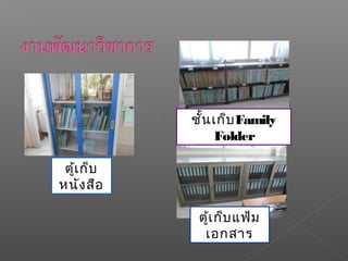 ตู้เก็บ
หนังสือ
ตู้เก็บแฟ้ม
เอกสาร
ชั้นเก็บFamily
Folder
 