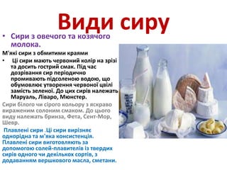 Сир і сирні продукти | PPT