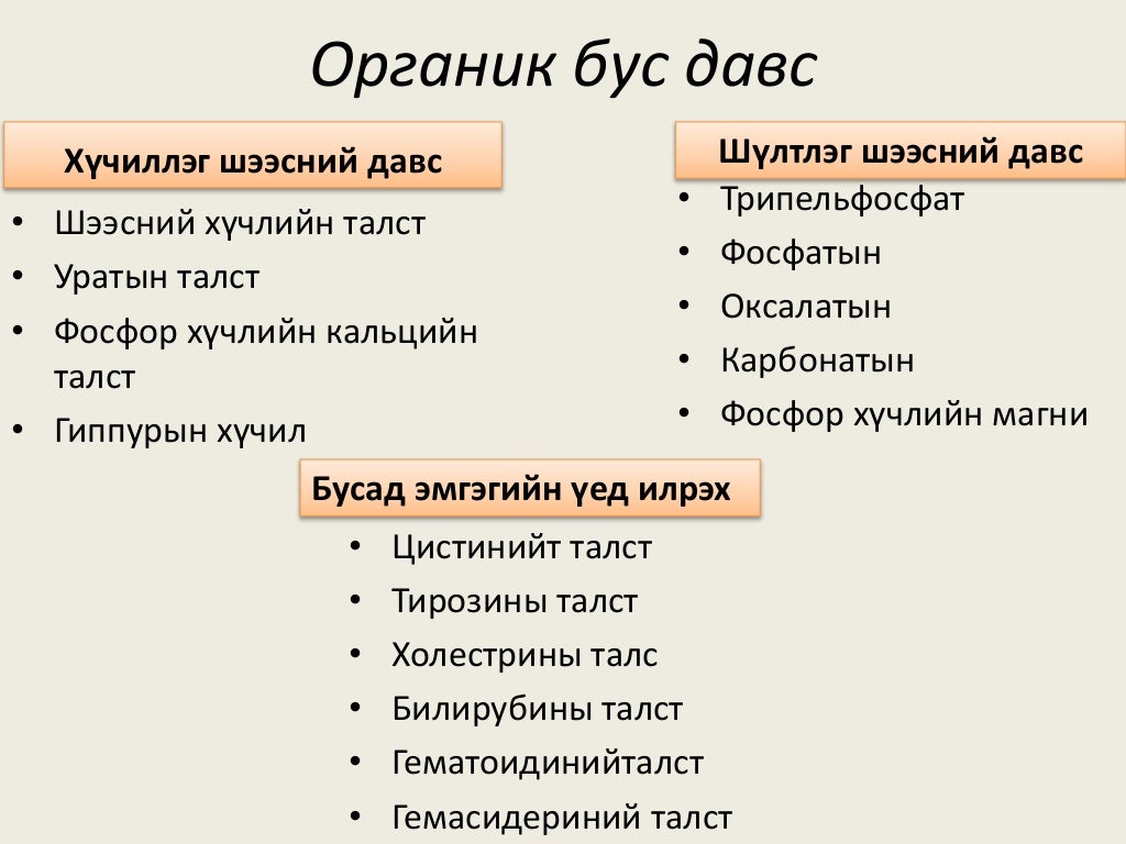 шээсний ерөнхий шинжилгээ