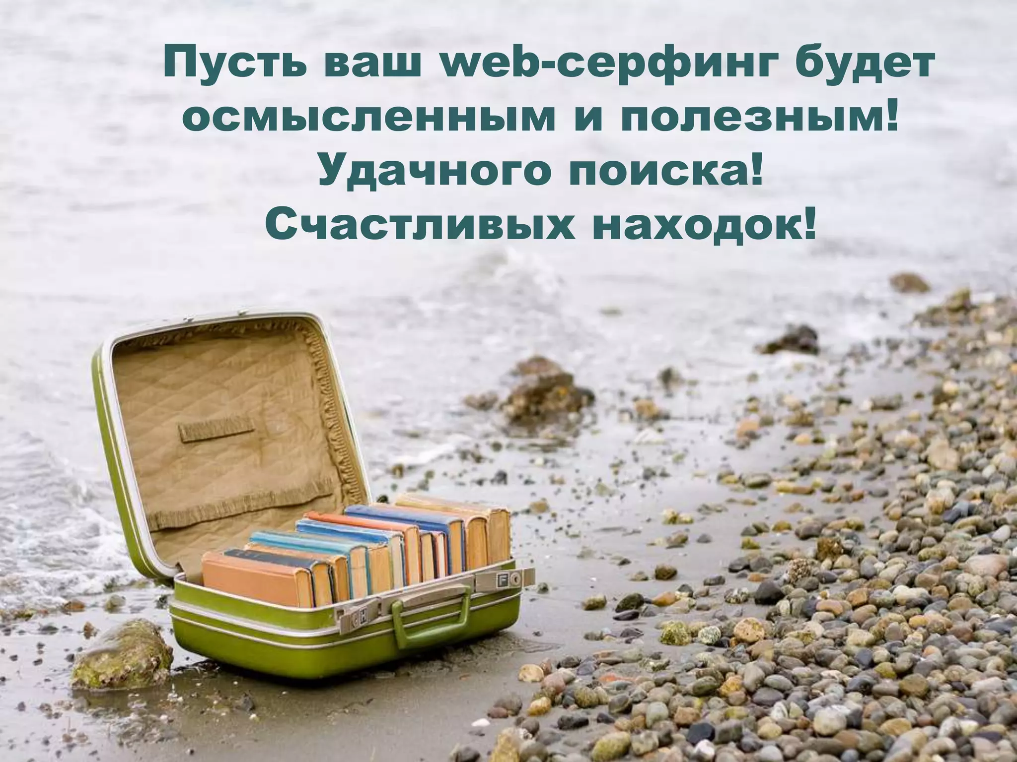 Пусть ваш web-серфинг будет
осмысленным и полезным!
Удачного поиска!
Счастливых находок!
 