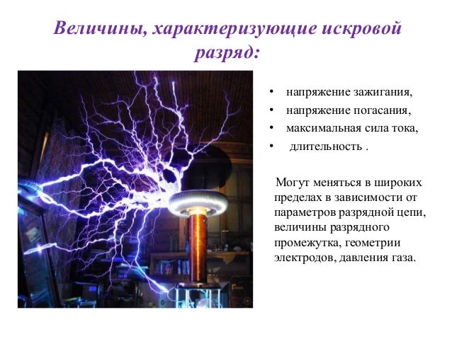 Искровой разряд презентация
