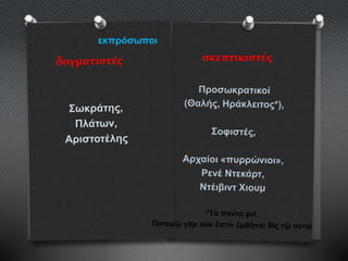 εκπρόσωποι
σκεπτικιστές
 