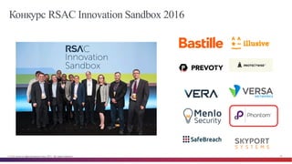 © Cisco и(или) ее аффилированные лица, 2014 г. Все права защищены. 10
Конкурс RSAC Innovation Sandbox 2016
 