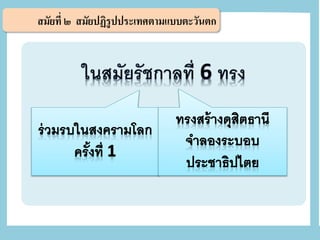 สมัยที่ ๒ สมัยปฏิรูปประเทศตามแบบตะวันตก
 