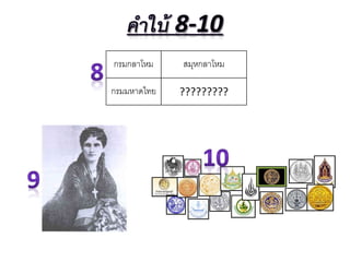 กรมกลาโหม สมุหกลาโหม
กรมมหาดไทย ?????????
 