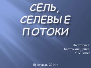 Подготовил:
Кострыкин Данил,
7”А” класс
Ярославль, 2014 г.
 