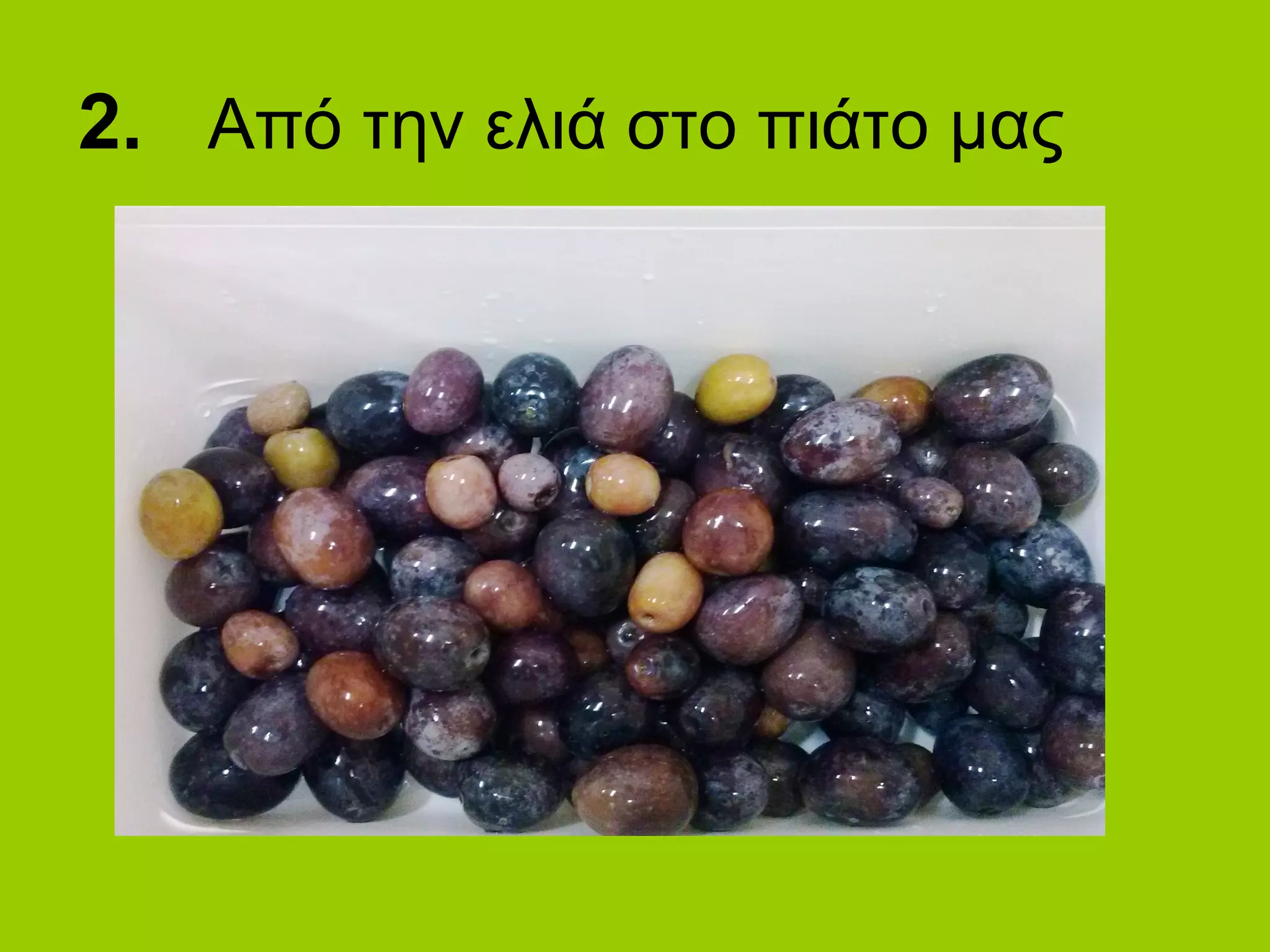 2. Από την ελιά στο πιάτο μας
 