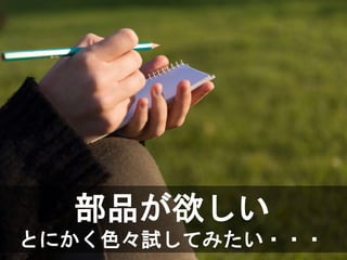 XXX
20Ⓒ Classmethod, Inc.
部品が欲しい
とにかく色々試してみたい・・・
 