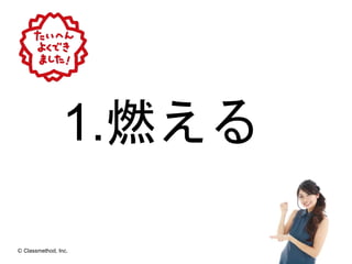 Ⓒ Classmethod, Inc.
1.燃える
 