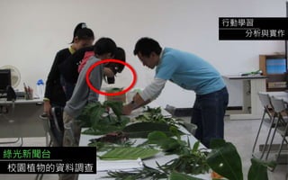 綠光新聞台
校園植物的資料調查
行動學習
分析與實作
 