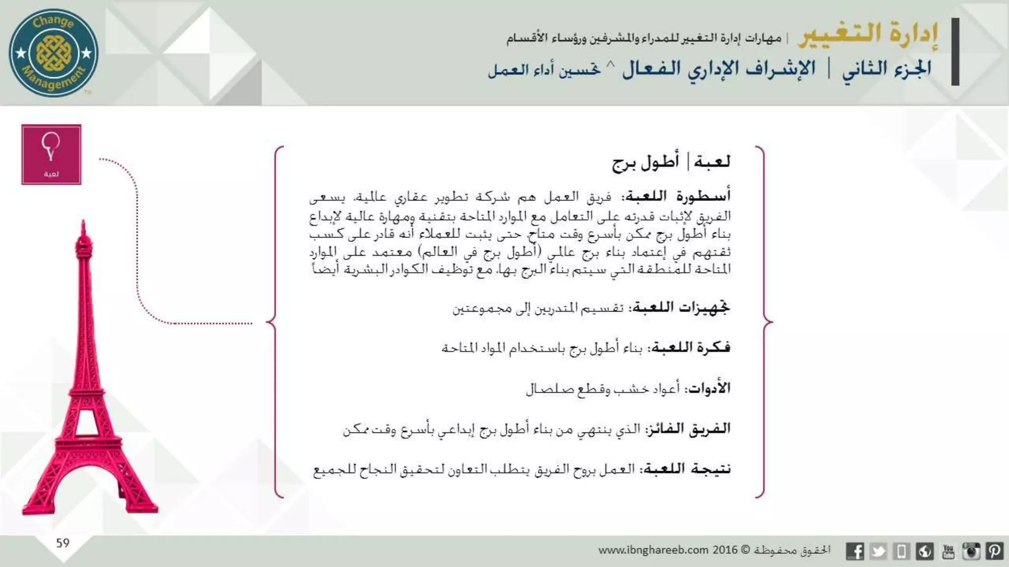 عرض إدارة التغيير