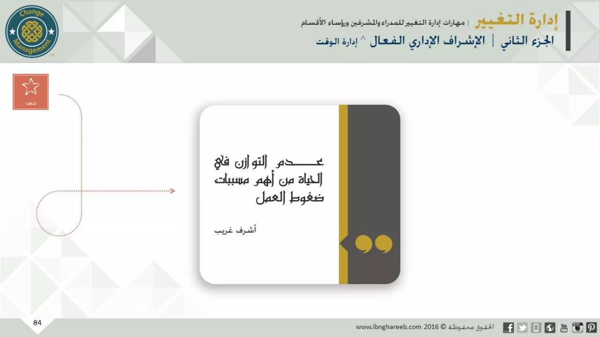 عرض إدارة التغيير