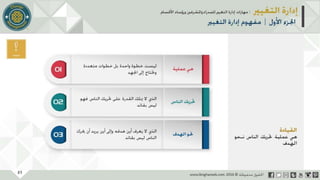 عرض إدارة التغيير