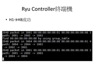 Ryu Using Control Sdn SDN ryu 專題安裝 | PPTX