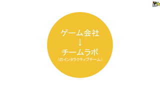 ゲーム会社
↓
チームラボ
（ インタラクティブチーム）
 