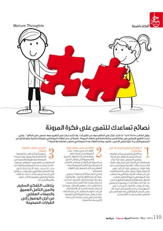 ‫وﻛﻲ‬ ، ” ‫اﻟﻨﺘﺎﺋﺞ‬ ‫ﻋﻠﻰ‬ ‫ﺗﺤﺼﻞ‬ ‫ﺳﻮف‬ ‫اﻟﺘﻐﻴﻴﺮ‬ ‫ﻋﻠﻰ‬ ‫ﺗﺮﻛﺰ‬ ‫ﻛﻨﺖ‬ ‫وإذا‬ ، ً‫ا‬‫أﺑﺪ‬ ‫ﺗﺘﻐﻴﺮ‬ ‫ﻟﻦ‬ ‫ﺳﻮف‬ ‫اﻟﻨﺘﺎﺋﺞ‬ ‫ﻋﻠﻰ‬ ‫ﺗﺮﻛﺰ‬ ‫ﻛﻨﺖ‬ ‫إذا‬ ” Jack Dixon ‫اﻟﻜﺎﺗﺐ‬ ‫ﻳﻘﻮل‬
‫ﻣﻦ‬ ‫اﻟﻜﺜﻴﺮ‬ ‫ﻳﻨﺘﺞ‬ ‫ﺑﺎﻟﺤﻴﺎة‬ ‫ﻃﺮﻳﻘﺘﻨﺎ‬ ‫ﻓﻲ‬ ‫اﻟﻤﺮوﻧﺔ‬ ‫اﻣﺘﻼك‬ ‫ﻋﺪم‬ ‫أن‬ ً‫ﺧﺎﺻﺔ‬ ، ‫اﻟﻤﺮوﻧﺔ‬ ‫اﻣﺘﻼك‬ ‫إﻟﻰ‬ ‫ﻣﺎﺳﺔ‬ ‫ﺑﺤﺎﺟﺔ‬ ‫ﻓﻨﺤﻦ‬ ‫ﺣﻴﺎﺗﻨﺎ‬ ‫ﻓﻲ‬ ‫ﻳﺠﺎﺑﻲ‬ ‫ا‬ ‫اﻟﺘﻐﻴﻴﺮ‬ ‫ﻧﺤﺪث‬
.‫؟‬ ‫اﻟﺤﻴﺎة‬ ‫ﻣﻊ‬ ‫ﺗﻌﺎﻣﻠﻨﺎ‬ ‫اﺳﻠﻮب‬ ‫ﻓﻲ‬ ‫اﻟﻤﺮوﻧﺔ‬ ‫ﻫﺬه‬ ‫اﻣﺘﻼك‬ ‫ﻳﻤﻜﻨﻨﺎ‬ ‫ﻓﻜﻴﻒ‬ ، ‫ﺧﺮﻳﻦ‬ ‫ا‬ ‫وﻋﻠﻰ‬ ‫ﻋﻠﻴﻨﺎ‬ ‫اﻟﺸﺪﻳﺪة‬ ‫اﻟﻤﺴﺎوئ‬
‫اﻟﻤﺮوﻧﺔ‬‫ﻓﻜﺮة‬‫ﻋﻠﻰ‬‫ﻟﻠﺘﻤﺮن‬‫ﺗﺴﺎﻋﺪك‬‫ﻧﺼﺎﺋﺢ‬
‫ﻓﻲ‬ ‫ﻟﺪﻳﻚ‬ ‫اﻟﺬي‬ ‫اﻟﺒﻴﺾ‬ ‫ﻛﻞ‬ ‫ﺗﻀﻊ‬ ‫ﻻ‬
‫واﺣﺪة‬ ‫ﺳﻠﺔ‬
‫ﺗﻄﺒﻴﻘﻪ‬‫ﻳﻤﻜﻦ‬‫اﻟﻔﺮﻧﺴﻲ‬‫اﻟﻤﺜﻞ‬‫ﻫﺬا‬
‫اﻟﺤﻴﺎة‬‫ﻓﻲ‬‫اﻟﻤﻮاﻗﻒ‬‫ﻣﻦ‬‫اﻟﻜﺜﻴﺮ‬‫ﻋﻠﻰ‬
‫ﺗﺮﻛﺰ‬‫ﻻ‬‫أن‬‫ﻋﻠﻴﻚ‬‫ﻳﻨﺒﻐﻲ‬‫أﻧﻪ‬‫وﻳﻌﻨﻲ‬،
،‫ﻓﻘﻂ‬‫واﺣﺪ‬‫ﻣﺠﺎل‬‫ﻋﻠﻰ‬‫اﻟﺤﻴﺎة‬‫ﻓﻲ‬‫اﻫﺘﻤﺎﻣﺎﺗﻚ‬
‫ﺧﻴﺎر‬‫ﺿﻤﻦ‬‫وﺗﺤﺼﺮﻫﺎ‬‫ﻛﻠﻬﺎ‬‫ﺣﻴﺎﺗﻚ‬‫ﺗﺴﺨﺮ‬‫أن‬‫أو‬
‫ﺑﻌﻴﻦ‬‫ﺗﺄﺧﺬ‬‫أن‬‫ﻋﻠﻴﻚ‬‫ﻳﻨﺒﻐﻲ‬‫ﺑﻞ‬،‫ﻓﻘﻂ‬‫واﺣﺪ‬
‫أﻣﺎﻣﻚ‬‫ﻣﺘﺎﺣﺔ‬‫ﻣﺘﻌﺪدة‬‫ﺧﻴﺎرات‬‫ﻫﻨﺎك‬‫أن‬‫ﻋﺘﺒﺎر‬ ‫ا‬
‫ﻳﺘﻄﻠﺐ‬‫ﻫﺬا‬‫وﺑﺎﻟﺘﺎﻟﻲ‬،‫اﻟﺤﻴﺎة‬‫ﻣﺠﺎﻻت‬‫ﻛﻞ‬‫ﻓﻲ‬
‫ﻫﺬه‬‫ﻣﻊ‬‫اﻟﺘﻌﺎﻣﻞ‬‫ﻛﻴﻔﻴﺔ‬‫ﻓﻲ‬‫اﻟﻤﺮوﻧﺔ‬‫ﻣﻨﻚ‬
‫ﺗﺮﻏﺐ‬‫ﻣﺎ‬‫ﻟﺘﺤﻘﻴﻖ‬‫اﺳﺘﺜﻤﺎرﻫﺎ‬‫وﻣﺤﺎوﻟﺔ‬‫اﻟﺨﻴﺎرات‬
‫ﻳﻨﺒﻐﻲ‬‫ﻣﺎ‬ ً‫ﺎ‬‫ﺗﺪﻳﺮﻣﺸﺮوﻋ‬‫ﻛﻨﺖ‬ ً‫ﻼ‬‫ﻣﺜ‬‫ﻛﻨﺖ‬‫ﻓﺈذا‬،‫ﺑﻪ‬
‫ﻓﻲ‬‫ﺗﺤﺪث‬‫اﻟﺘﻲ‬‫اﻟﺘﻐﻴﺮات‬‫ﺗﻮاﻛﺐ‬‫أن‬‫ﻋﻠﻴﻚ‬
‫اﺳﺘﺨﺪام‬‫ﻋﻠﻰ‬‫ﺻﺮار‬ ‫ا‬‫ﻣﻦ‬ً‫ﻻ‬‫ﺑﺪ‬‫وذﻟﻚ‬‫اﻟﺴﻮق‬
‫ﻓﻲ‬‫اﻟﺰﻣﻦ‬‫ﻋﻨﻬﺎ‬‫ﻋﻔﺎ‬‫اﻟﺘﻲ‬‫اﻟﺒﺎﻟﻴﺔ‬‫اﻟﻨﻤﺎذج‬‫ﻧﻔﺲ‬
.‫ﻗﺘﺼﺎدﻳﺔ‬ ‫ا‬‫اﻟﻤﺴﺘﺠﺪات‬‫ﻣﻊ‬‫اﻟﺘﻌﺎﻣﻞ‬
‫ﺑﺮوﻳﺔ‬ ‫وﻓﻜﺮ‬ ‫ﺷﻲء‬ ‫ﻛﻞ‬ ‫أوﻗﻒ‬
‫ﻫﺬه‬،"‫وﻓﻜﺮ‬‫ﺷﻲء‬‫ﻛﻞ‬‫أوﻗﻒ‬"
‫اﺳﺘﺨﺪاﻣﻬﺎ‬‫ﻳﻤﻜﻦ‬‫اﻟﻄﺮﻳﻘﺔ‬
‫اﻟﻜﺒﻴﺮة‬‫اﻟﻘﺮارات‬‫اﺗﺨﺎذ‬‫ﻗﺒﻞ‬‫ﺑﻔﻌﺎﻟﻴﺔ‬
‫اﻟﻜﺜﻴﺮ‬‫ﺗﺘﻄﻠﺐ‬‫اﻟﺘﻲ‬‫اﻟﻤﺼﻴﺮﻳﺔ‬‫أو‬
‫اﻟﺘﻔﻜﻴﺮ‬‫وﻳﺘﻄﻠﺐ‬،‫اﻟﺘﻔﻜﻴﺮ‬‫ﻓﻲ‬‫اﻟﻤﺮوﻧﺔ‬‫ﻣﻦ‬
‫واﻟﺼﻔﺎء‬‫اﻟﻌﻤﻴﻖ‬‫اﻟﺘﺄﻣﻞ‬‫واﻟﻤﺮن‬‫اﻟﺴﻠﻴﻢ‬
‫اﻟﻘﺮارات‬‫إﻟﻰ‬‫اﻟﻮﺻﻮل‬‫أﺟﻞ‬‫ﻣﻦ‬‫اﻟﻌﻘﻠﻲ‬
.‫اﻟﺼﺤﻴﺤﺔ‬
‫ﻳﻨﺒﻐﻲ‬‫ﺑﺴﻠﻮﻛﻚ‬‫أﻛﺜﺮ‬ً‫ﺎ‬‫ﻣﺮﻧ‬‫ﺗﻜﻮن‬‫وﻟﻜﻲ‬
ً‫ﺎ‬‫أﻳﻀ‬‫واﻧﺘﺒﻪ‬،‫ﺗﻔﻜﻴﺮك‬‫آﻓﺎق‬‫ﺗﻮﺳﻊ‬‫أن‬‫ﻋﻠﻴﻚ‬
‫ﻣﻦ‬ً‫ﻻ‬‫ﻓﺒﺪ‬،‫ﺑﺎﻟﻀﺒﻂ‬‫ﺗﻔﻜﻴﺮك‬‫ﻳﺘﺮﻛﺰ‬‫ﻣﺎذا‬‫ﺣﻮل‬
‫ﻧﻔﺴﻚ‬‫اﺳﺄل‬‫ﺗﻔﻌﻞ‬‫ﻣﺎذا‬‫ﻧﻔﺴﻚ‬‫ﺗﺴﺄل‬‫أن‬
‫وﻳﻤﻜﻨﻚ‬،‫أﻫﺪاﻓﻚ‬‫وﻣﺎﻫﻲ‬،‫ذﻟﻚ‬‫ﺗﻔﻌﻞ‬‫ﻟﻤﺎذا‬
‫ﻣﺜﻞ‬‫ﺳﺌﻠﺔ‬ ‫ا‬‫ﻣﻦ‬‫اﻟﻌﺪﻳﺪ‬‫ﻧﻔﺴﻚ‬‫ﺗﺴﺄل‬‫أن‬
‫أﻫﺪاﻓﻚ‬‫ﺗﻨﺠﺰ‬‫ﻛﻲ‬‫ﺑﺎﻟﻤﻄﻠﻮب‬‫ﺗﻘﻮم‬‫أﻧﺖ‬‫ﻫﻞ‬
‫ﺗﻨﺘﻬﺠﻬﺎ‬‫اﻟﺘﻲ‬‫اﻟﻄﺮﻳﻘﺔ‬‫ﻫﻞ‬،‫ﻓﻌﺎل‬‫ﺑﺸﻜﻞ‬
‫ﺧﺪﻣﺔ‬‫ﻣﻦ‬‫ﺗﻤﻜﻨﻚ‬‫ﺑﺤﻴﺚ‬‫ﻳﻜﻔﻲ‬‫ﺑﻤﺎ‬‫ﻣﺮﻧﺔ‬
.‫ﻧﻔﺴﻚ‬‫وﺧﺪﻣﺔ‬‫ﺧﺮﻳﻦ‬ ‫ا‬
‫ﺗﻔﻜﻴﺮك‬ ‫اﺳﻠﻮب‬ ‫ﻋﻦ‬ ‫اﺧﺮج‬
‫اﻟﻤﻌﺘﺎد‬
‫ﻓﻴﻬﺎ‬‫ﻧﺘﺠﺎوز‬‫ﻟﺤﻈﺎت‬ ً‫ﺎ‬‫أﺣﻴﺎﻧ‬‫ﻧﻌﻴﺶ‬
‫ﻳﻤﻨﺤﻨﺎ‬‫وﻫﺬا‬،‫اﻟﻴﻮﻣﻴﺔ‬‫اﻟﻌﺎدﻳﺔ‬‫أﻓﻜﺎرﻧﺎ‬
‫ﻓﻲ‬‫واﺳﻠﻮﺑﻨﺎ‬‫ﻃﺮﻳﻘﺘﻨﺎ‬‫ﻻﺧﺘﺒﺎر‬‫اﻟﻔﺮﺻﺔ‬
‫ﻣﻔﻴﺪ‬‫ﻏﻴﺮ‬‫وﻣﺎﻫﻮ‬‫ﻟﻨﺎ‬‫ﻣﻔﻴﺪ‬‫ﻣﺎﻫﻮ‬‫وﺗﺤﺪﻳﺪ‬‫اﻟﺤﻴﺎة‬
‫ﻛﻤﺎ‬‫وﺗﺴﺘﻐﻠﻬﺎ‬‫اﻟﻔﺮﺻﺔ‬‫ﻫﺬه‬‫ﺗﺴﺘﺨﺪم‬‫ﻻ‬‫ﻓﻠﻢ‬،
‫ﺗﻜﻮن‬‫ﺑﺄن‬‫ﺗﺘﺬﻛﺮ‬‫أن‬‫ﻋﻠﻴﻚ‬‫ﻳﺠﺐ‬‫ﻟﻜﻦ‬،‫ﻳﺠﺐ‬
‫ﻣﻮر‬ ‫ا‬‫ﻋﻦ‬‫ﺗﺒﺘﻌﺪ‬‫وأن‬،‫اﻟﺘﻐﻴﻴﺮ‬‫ﻣﻊ‬‫ﺑﺎﻟﺘﻌﺎﻣﻞ‬ ً‫ﺎ‬‫ﻣﺮﻧ‬
‫وﻗﺘﻚ‬‫ﺧﺬ‬‫ﻟﺬﻟﻚ‬،‫ﻟﻚ‬‫ﻣﺠﺪﻳﺔ‬‫ﻏﻴﺮ‬‫ﺗﺠﺪﻫﺎ‬‫اﻟﺘﻲ‬
‫ﺗﻘﻮم‬‫أﻧﺖ‬‫إذا‬‫ﻓﻴﻤﺎ‬‫وﻗﺮر‬‫اﻟﻄﻮﻳﻞ‬‫ﺑﺎﻟﺘﻔﻜﻴﺮ‬
.‫ﻟﻚ‬‫ﻓﻀﻞ‬ ‫ا‬‫ﻣﻮر‬ ‫ﺑﺎ‬
123
‫اﻟﺴﻠﻴﻢ‬ ‫اﻟﺘﻔﻜﻴﺮ‬ ‫ﻳﺘﻄﻠﺐ‬
‫اﻟﻌﻤﻴﻖ‬ ‫اﻟﺘﺄﻣﻞ‬ ‫واﻟﻤﺮن‬
‫اﻟﻌﻘﻠﻲ‬ ‫واﻟﺼﻔﺎء‬
‫إﻟﻰ‬ ‫اﻟﻮﺻﻮل‬ ‫أﺟﻞ‬ ‫ﻣﻦ‬
‫اﻟﺼﺤﻴﺤﺔ‬ ‫اﻟﻘﺮارات‬
‫ﻧﺎﺿﺠﺔ‬ ‫أﻓﻜﺎر‬
Jamila / May / 2011
 