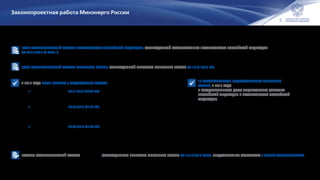 5
Законопроектная работа Минэнерго России
План законопроектной работы Правительства Российской федерации, Утвержденный распоряжением Правительства Российской Федерации
от 27.12.2014 № 2736-р, выполнен в полном объеме
План законопроектной работы Минэнерго России, утвержденный приказом Минэнерго России от 13.01.2015 №4, выполнен в полном объеме
13 законопроектов, подготовленных Минэнерго
России, в 2015 году были внесены на рассмотрение
в Государственную Думу Федерального Собрания
Российской Федерации и Правительство Российской
Федерации.
В 2015 году было принято 3 федеральных закона, подготовленных Минэнерго России:
Планом законопроектной работы на 2016 год, утвержденным приказом Минэнерго России от 10.12.2015 №940, предусмотрена разработка 9 новых законопроектов
•	 Федеральный закон от 03.11.2015 № 307‑ФЗ
«О внесении изменений в отдельные законодательные акты Российской Федерации в связи
с укреплением платежной дисциплины потребителей энергоресурсов»
•	 Федеральный закон от 29.06.2015 № 163‑ФЗ
«О ратификации Протокола к Соглашению между Правительством Российской Федерации
и Правительства Республики Армения о сотрудничестве в сфере поставок природного газа,
нефтепродуктов и необработанных природных алмазов в Республику Армения от 02.12.2013»
•	 Федеральный закон от 02.05.2015 № 106‑ФЗ
«О ратификации Соглашения между Правительством Российской Федерации и Правительством
Китайской Народной Республики о сотрудничестве в сфере поставок природного газа
из Российской Федерации в Китайскую Народную Республику по «восточному маршруту»
 
