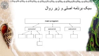 ‫روال‬ ‫زیر‬ ‫و‬ ‫اصلی‬ ‫برنامه‬ ‫سبک‬
 