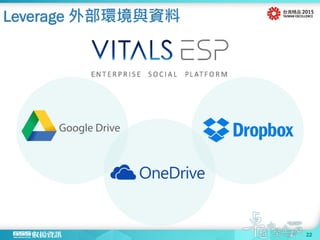 Leverage 外部環境與資料
22
 