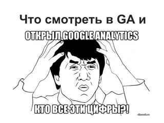 Что смотреть в GA и
ЯМ
 