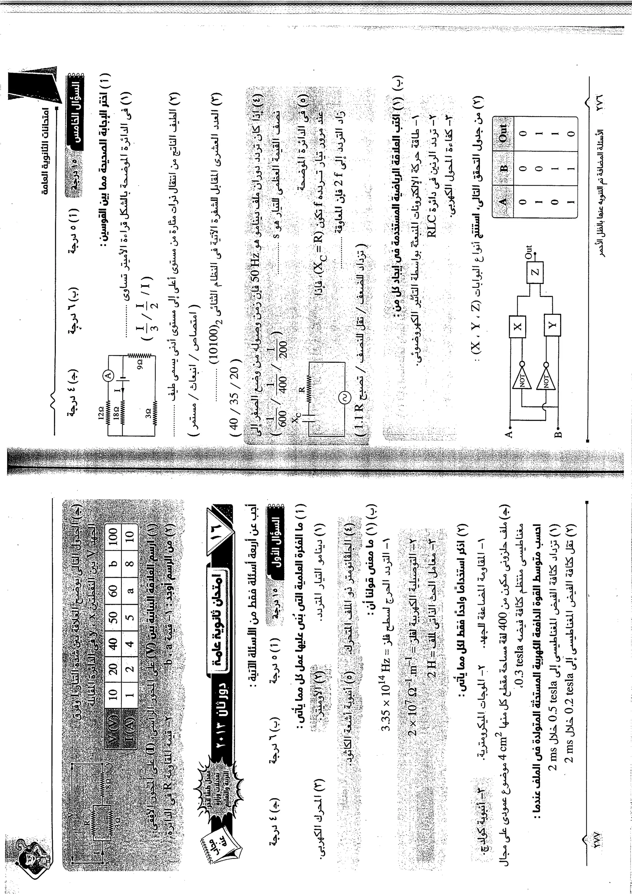 موقع ملزمتي - مراجعة الفيزياء للثانوية العامة
