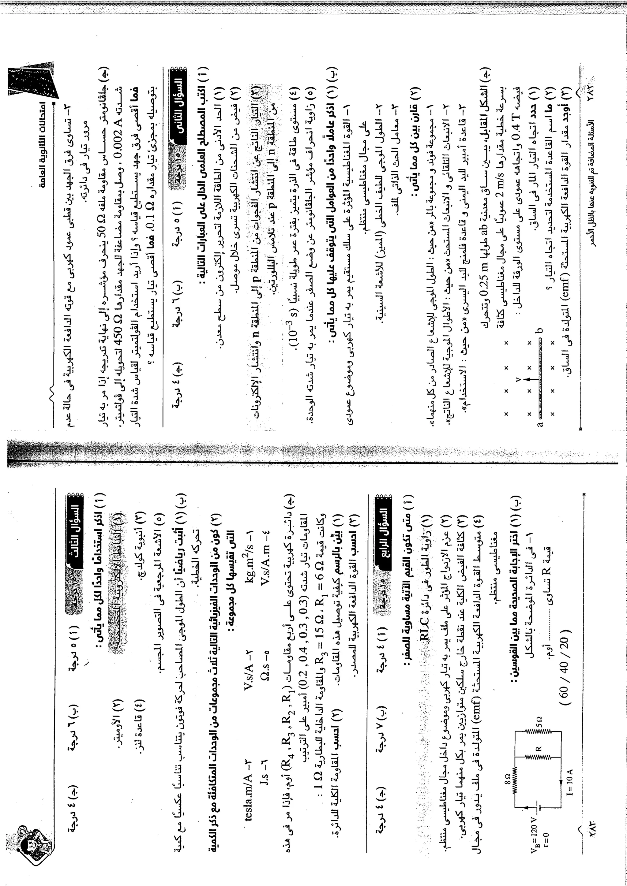 موقع ملزمتي - مراجعة الفيزياء للثانوية العامة