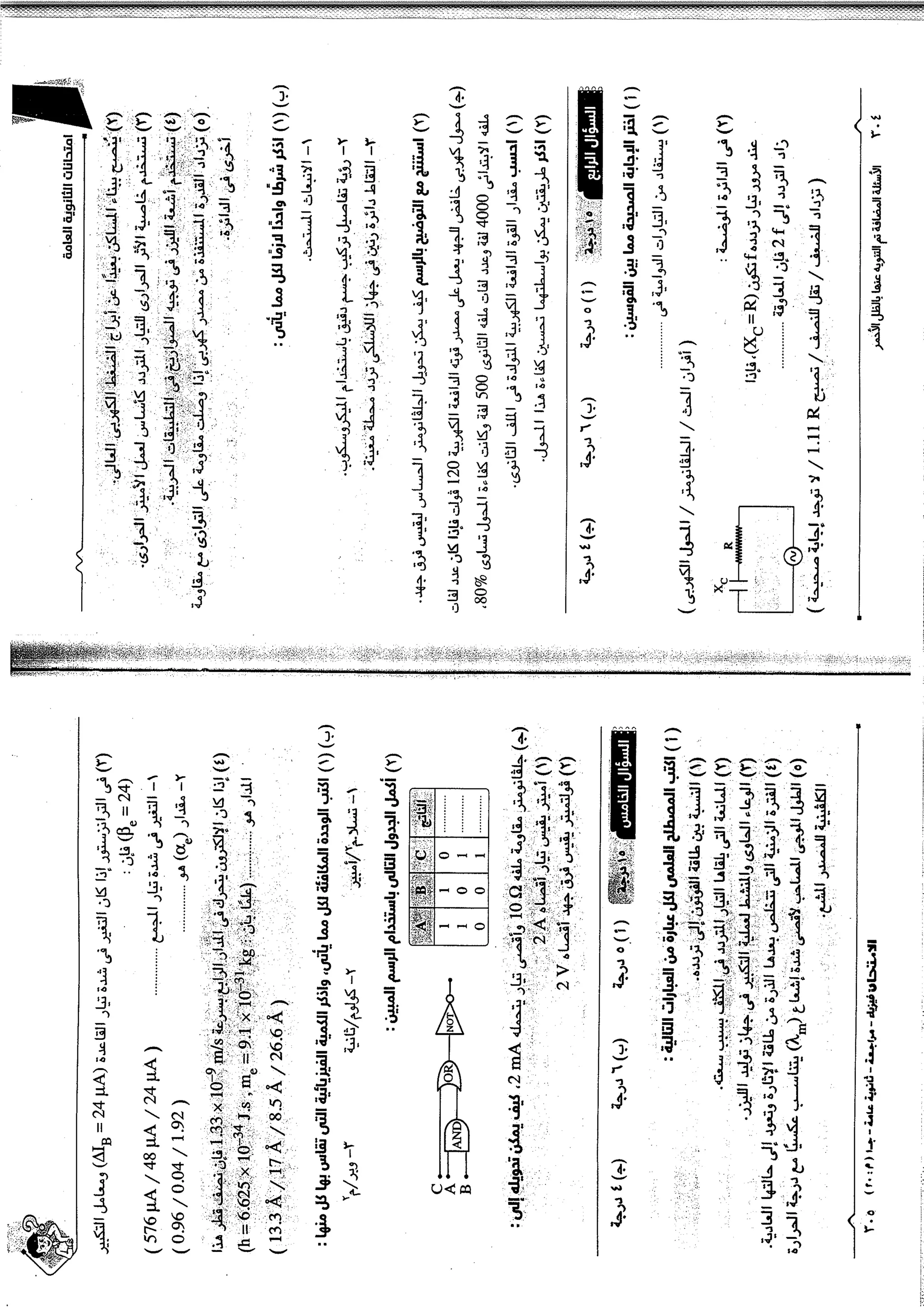 موقع ملزمتي - مراجعة الفيزياء للثانوية العامة