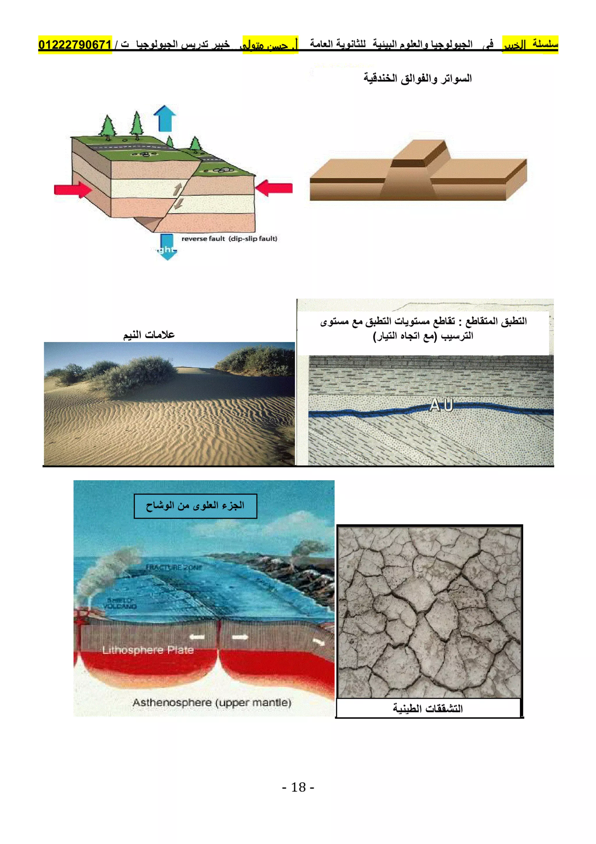 موقع ملزمتي - مراجعة الجولوجيا للثانوية العامة