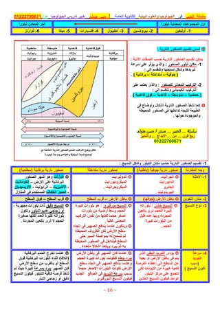 موقع ملزمتي - مراجعة الجولوجيا للثانوية العامة